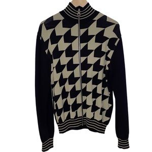 Marni 70’s Optical Tracksuit Cardigan In Ultramarine